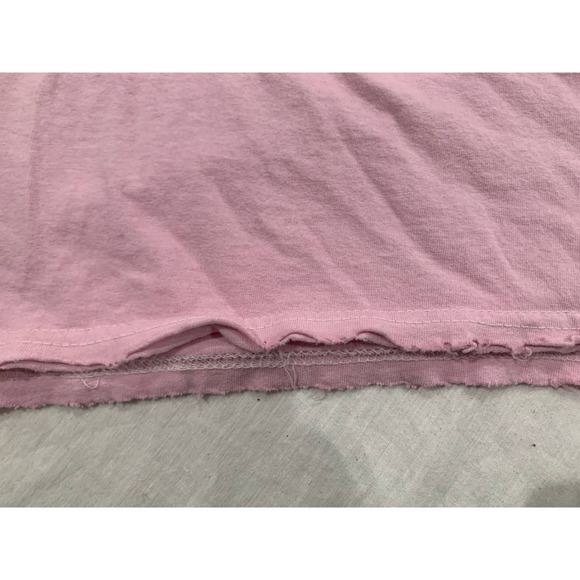 ACDC Pink Graphic Tee Fly Raw Cut Hem Size L/XL new - Picture 7 of 10